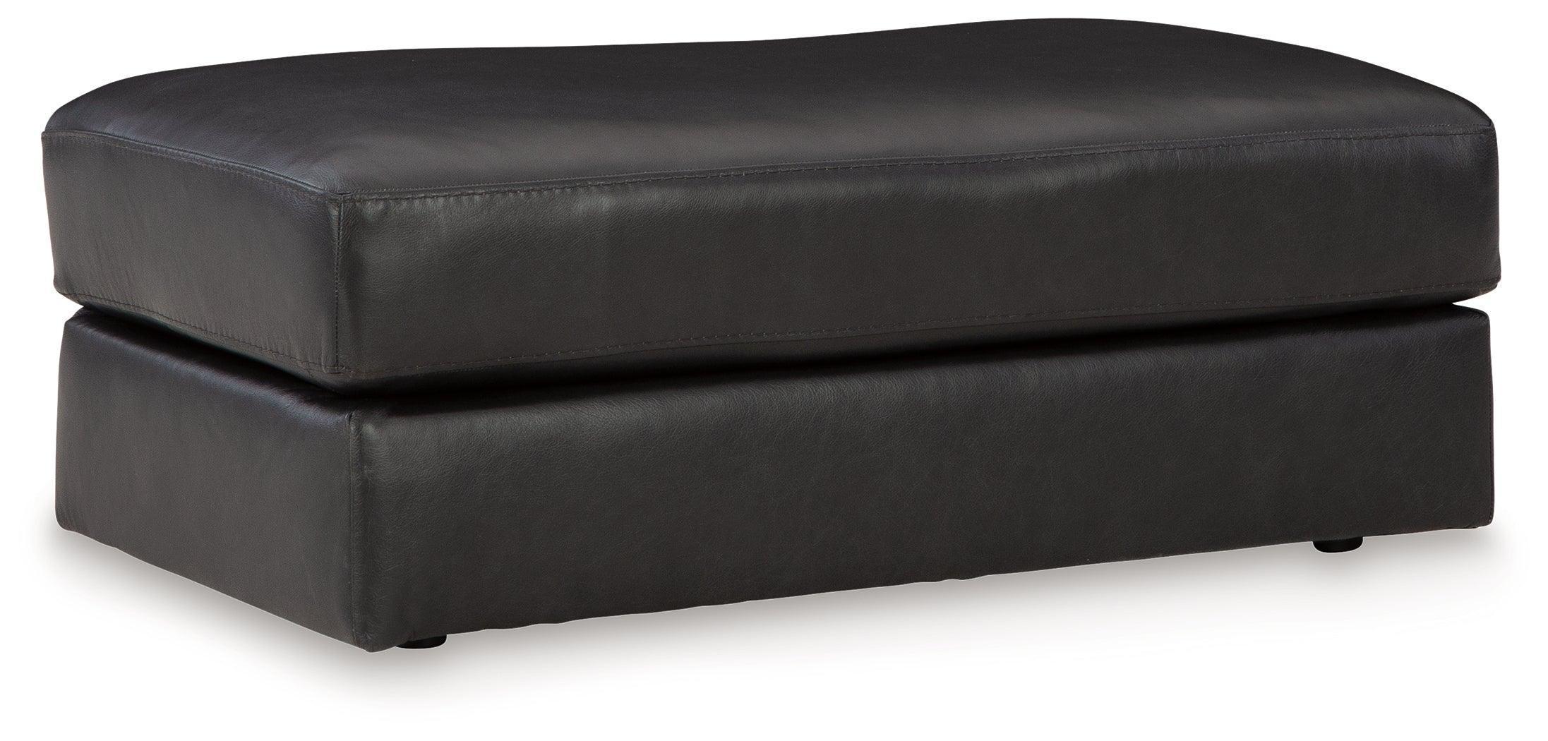 Amiata Onyx Leather Ottoman - Image 2