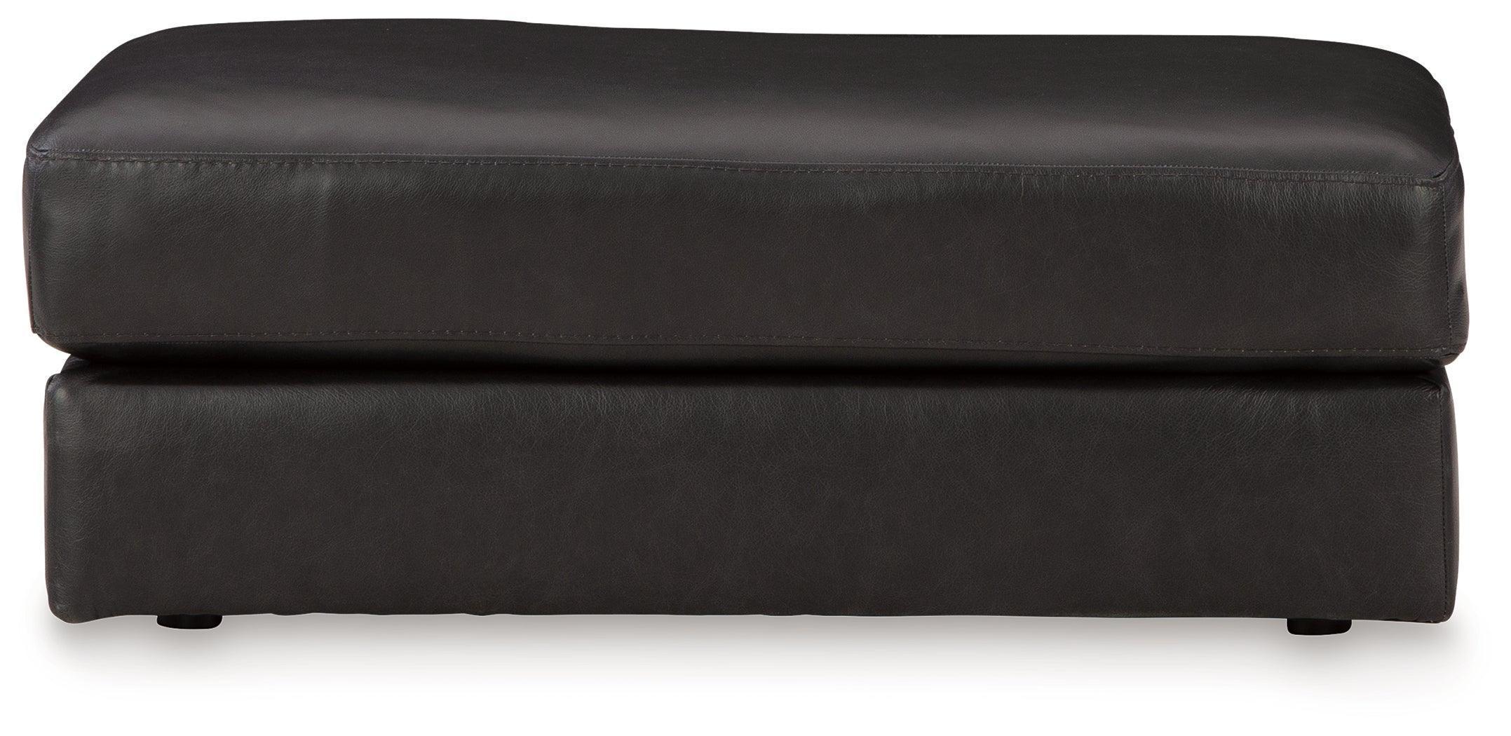Amiata Onyx Leather Ottoman - Image 3