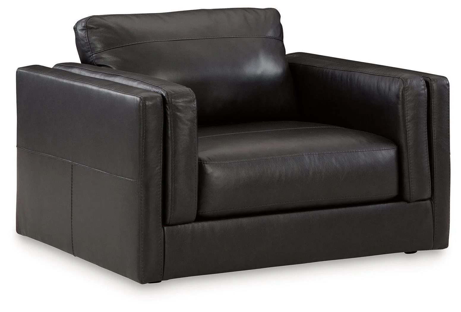 Amiata Onyx Leather Oversized Chair - Image 2