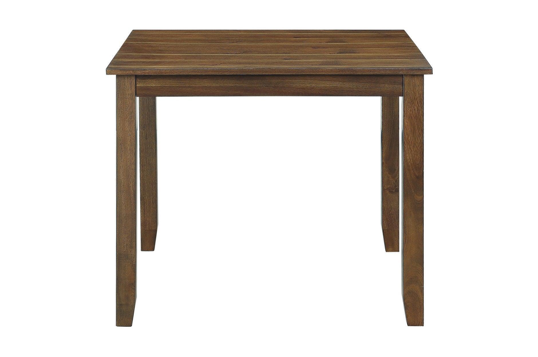 Weston Brown Faux Leather Square Dining Room Set - Image 2