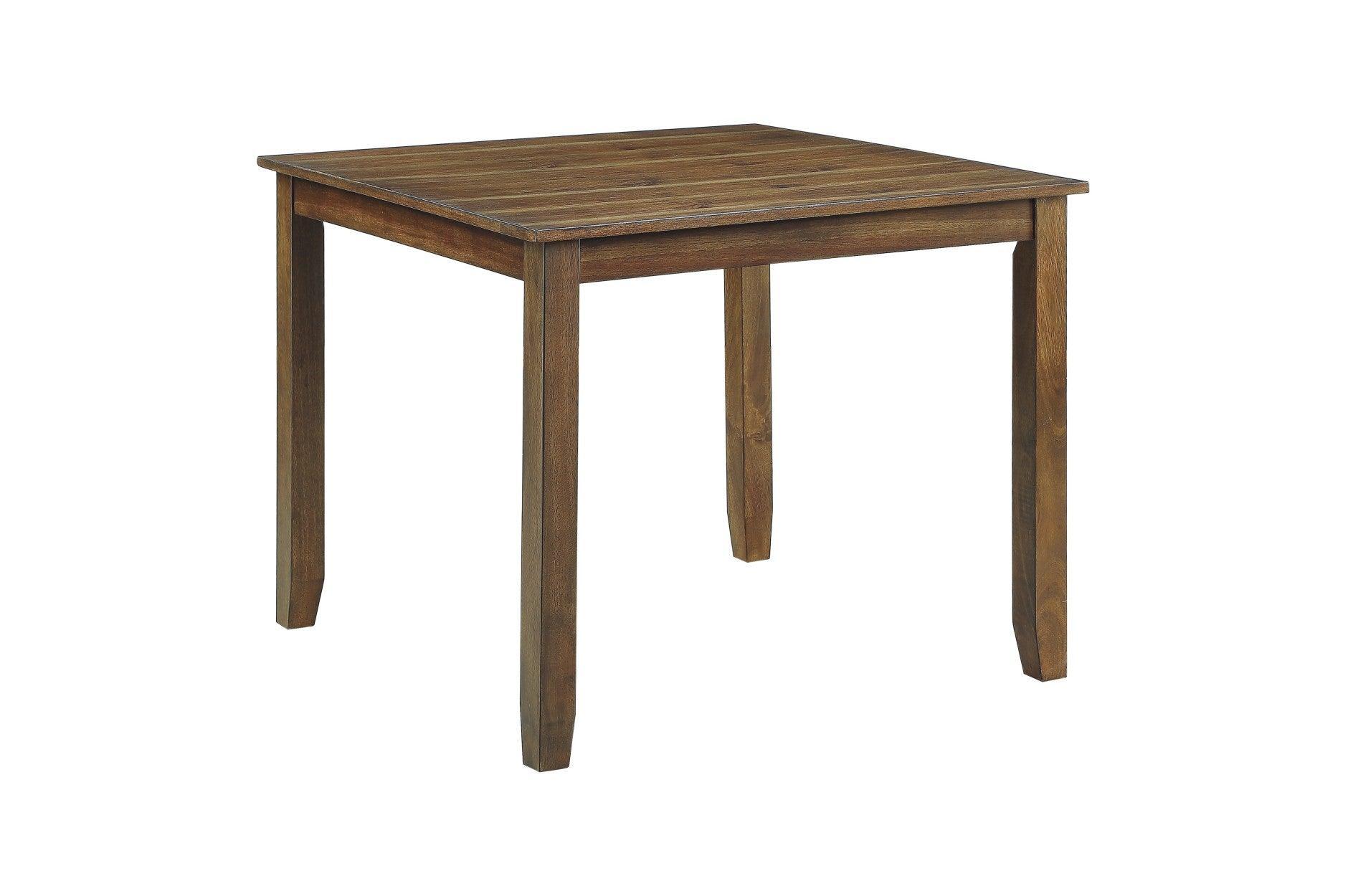 Weston Brown Faux Leather Square Dining Room Set - Image 3
