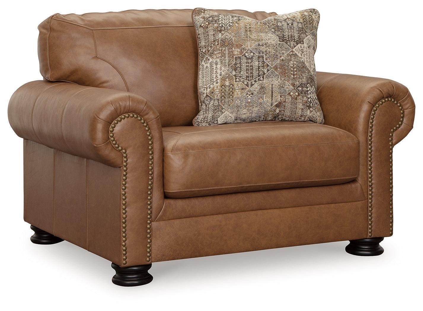 Carianna Caramel Leather Oversized Chair - Image 2