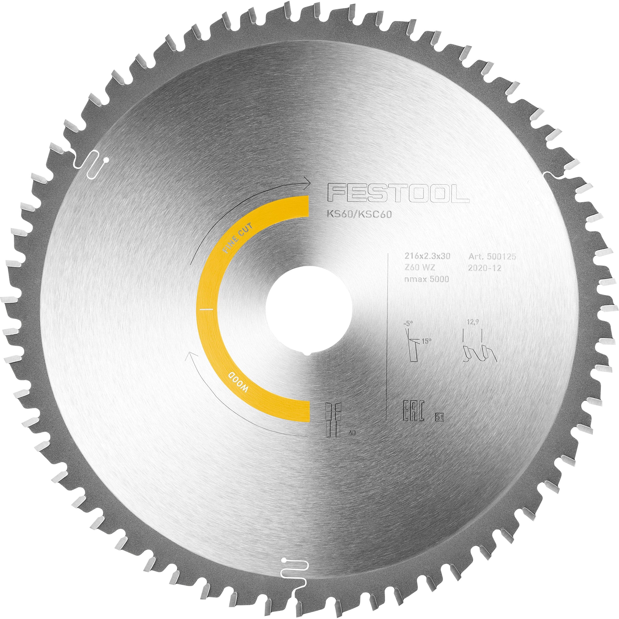 Fine Cut Wood Saw Blade – 8-1/2″ x 60 Tooth – ATB
