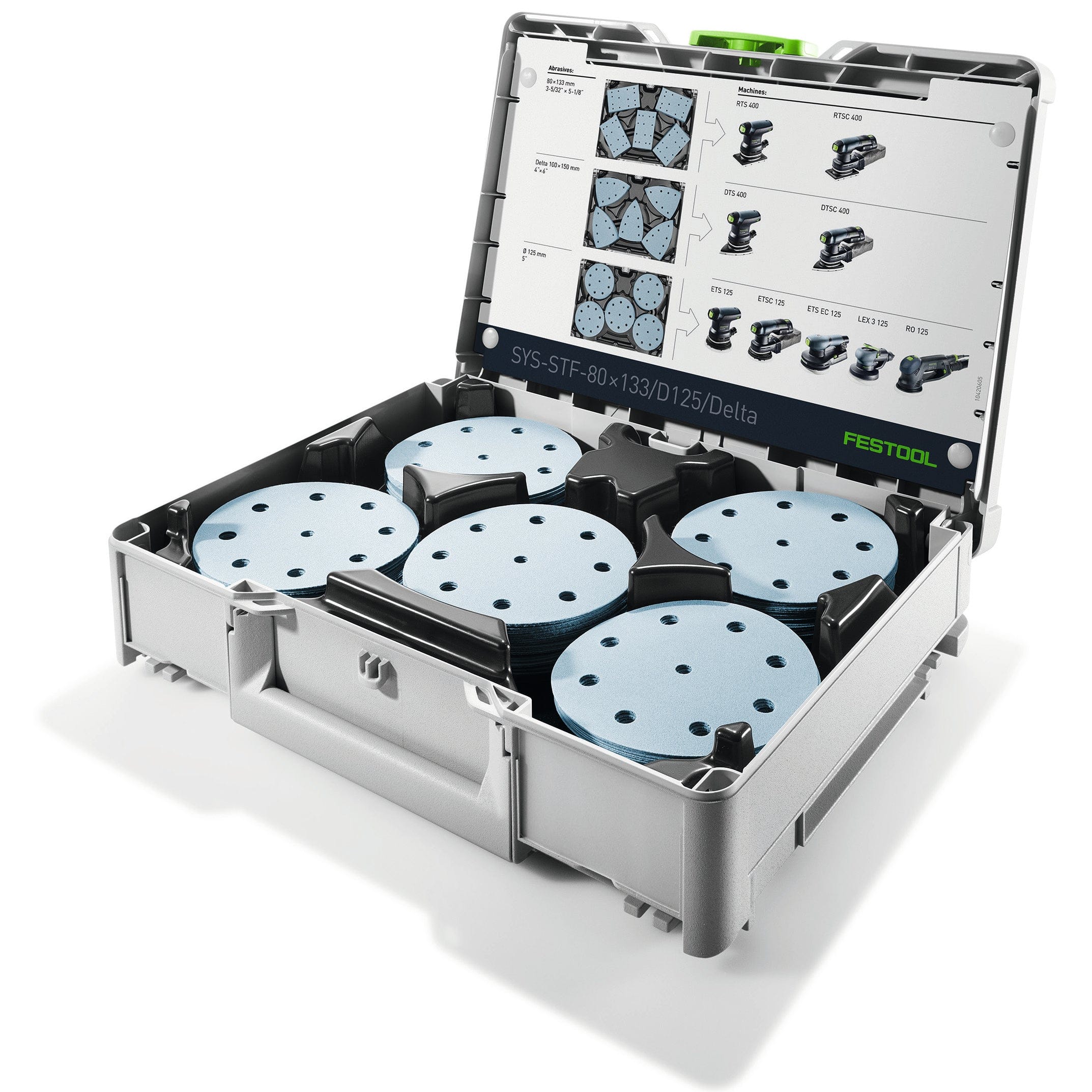 Granat 5" Sanding Disc Set in Systainer³, SYS-STF D125 GR - Image 1