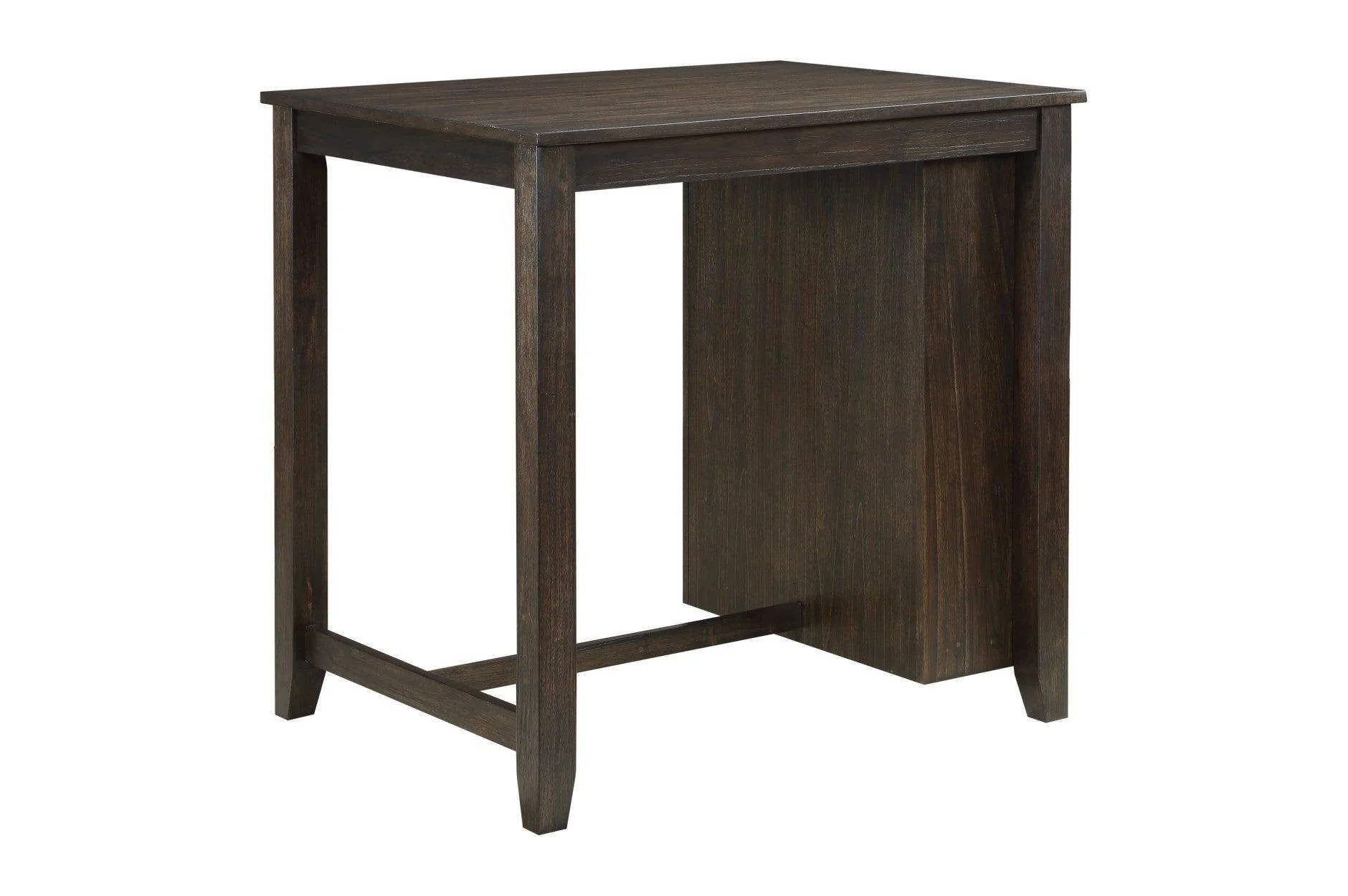 Daye Dark Brown Fabric Rectangular Storage Counter Height Set - Image 3