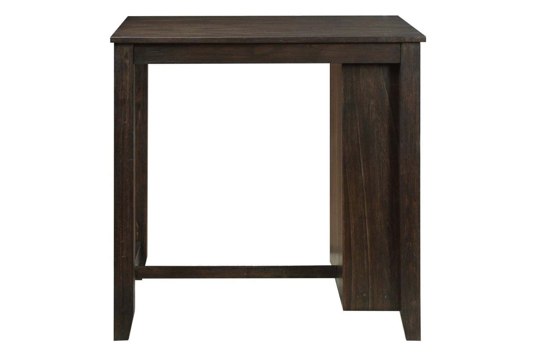 Daye Dark Brown Fabric Rectangular Storage Counter Height Set - Image 2