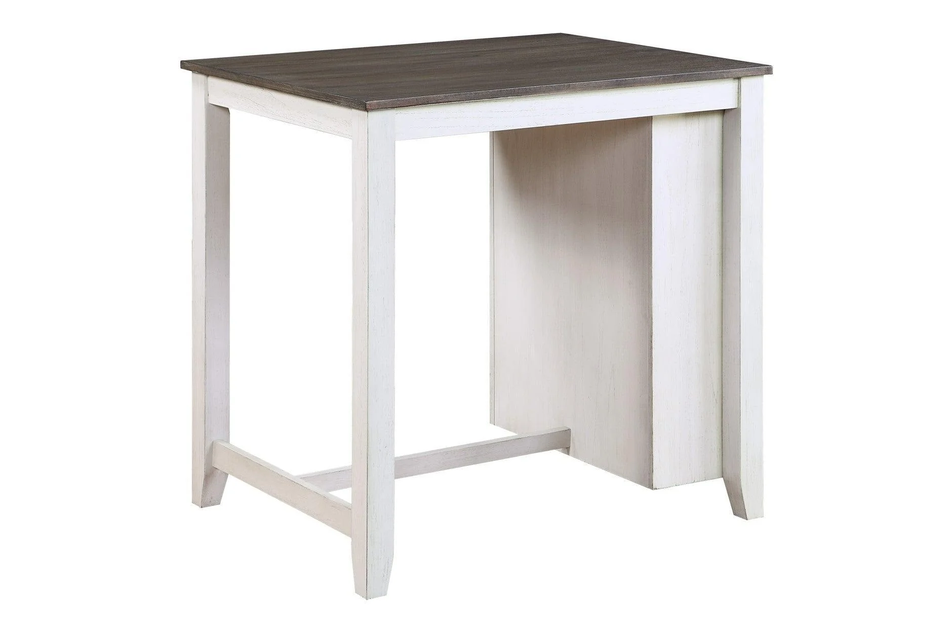Daye White Fabric Rectangular Storage Counter Height Set - Image 3