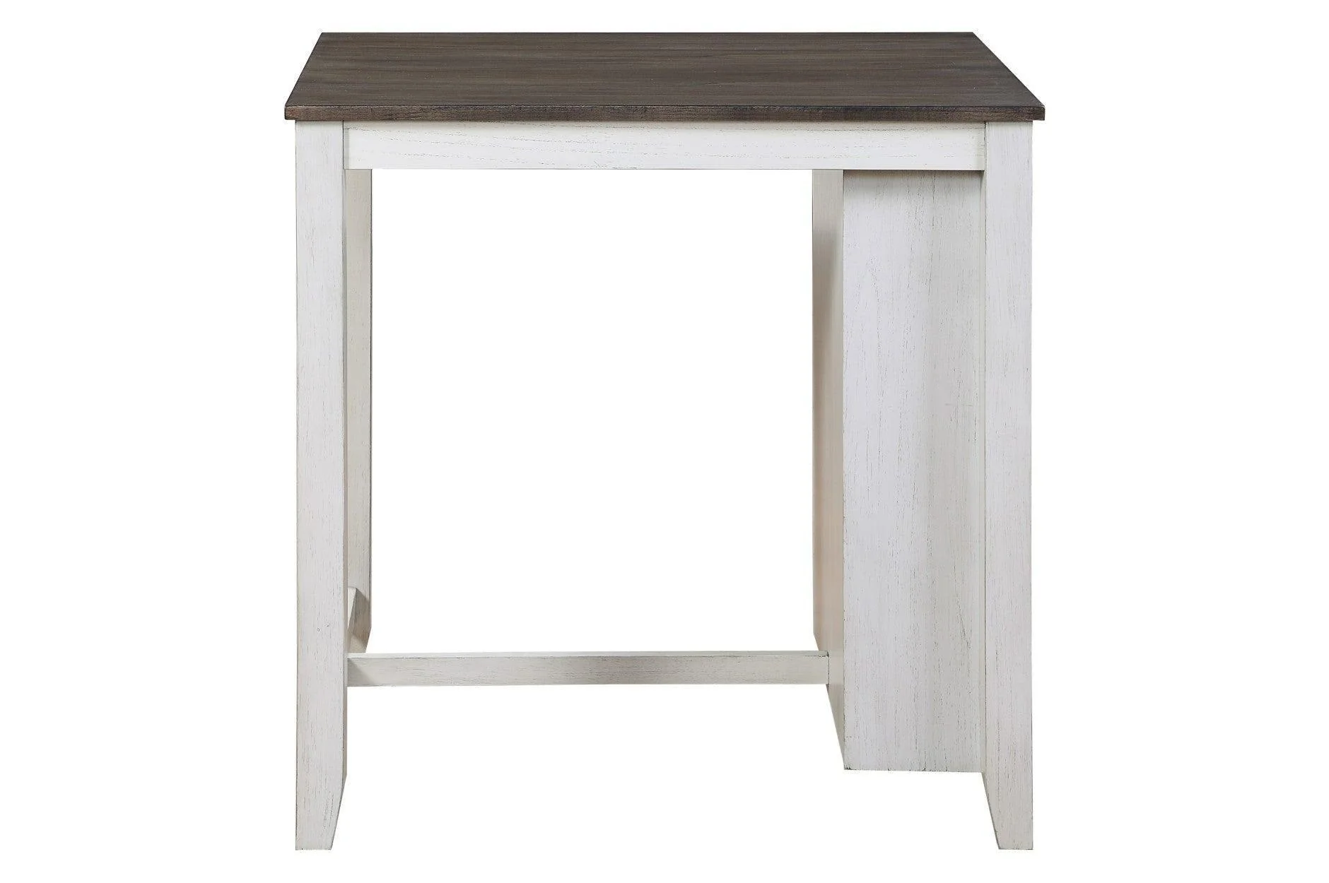 Daye White Fabric Rectangular Storage Counter Height Set - Image 2