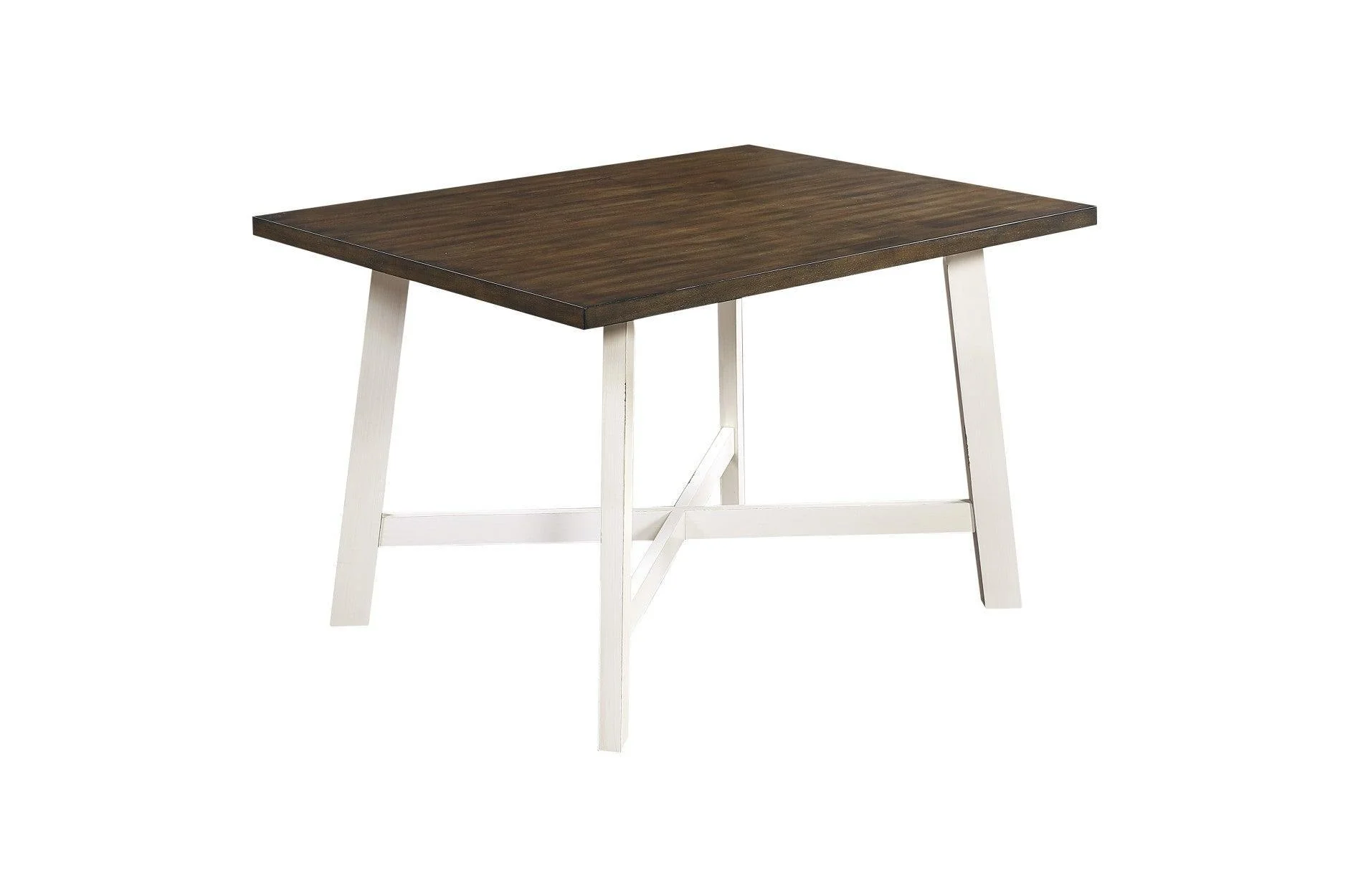 Troy White Gray Fixed Top Rectangular Dining Room Set - Image 3