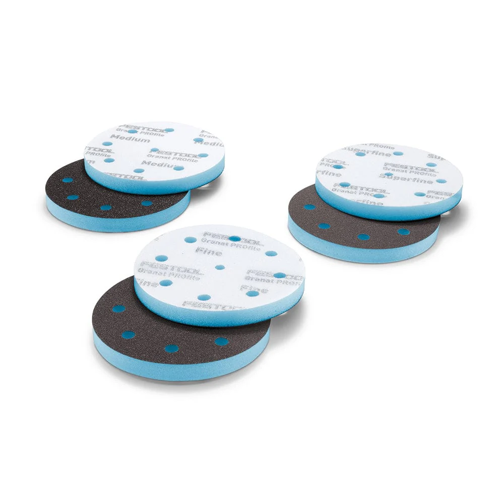 Granat PROfile Foam Abrasive Disc – D125 Medium-Superfine – 10 Pack Assortment