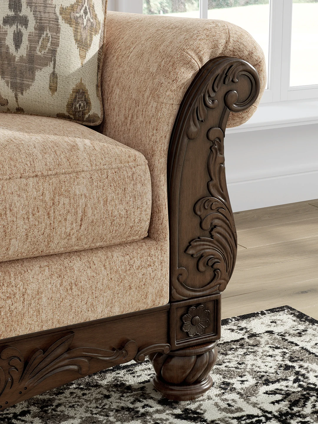 Chelsworth Golden Chenille Loveseat - Image 3