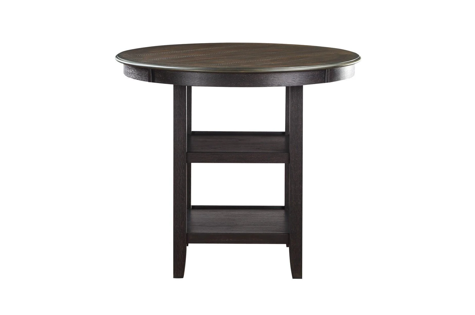 Asher Beige Dark Fabric Round Counter Height Set - Image 2