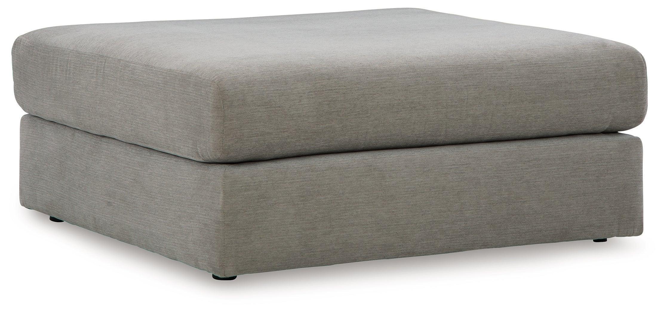 Avaliyah Ash Chenille Oversized Accent Ottoman - Image 2