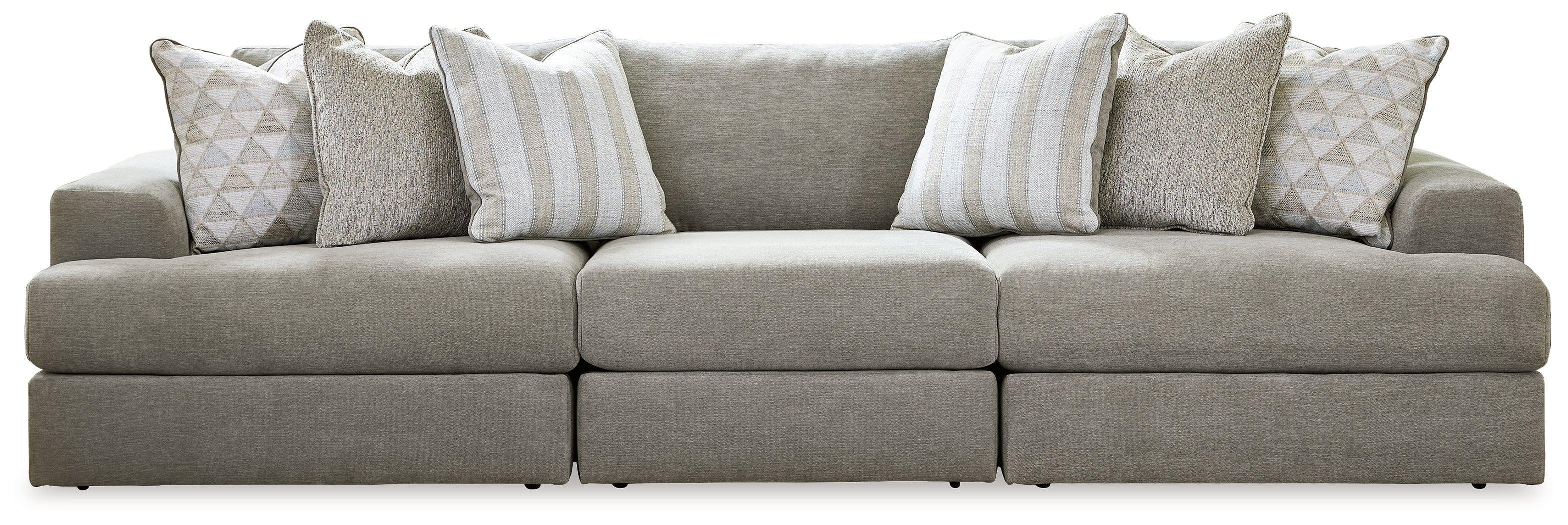Avaliyah Ash Chenille 3-Piece Sectional Sofa - Image 2