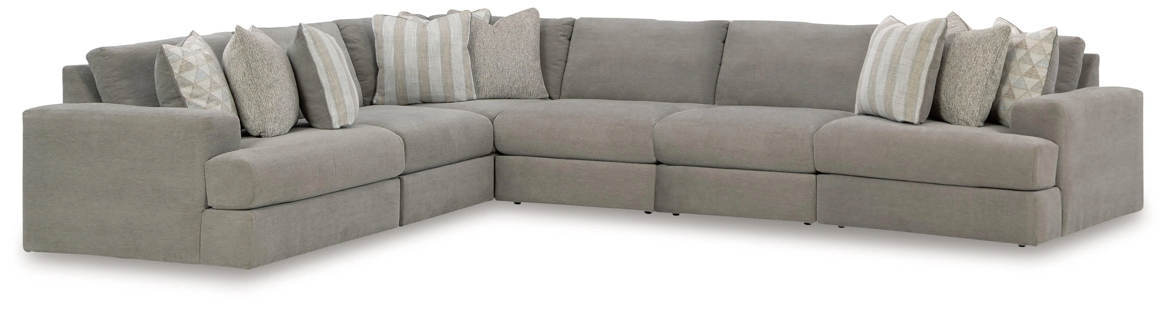 Avaliyah Ash Chenille 6-Piece Sectional - Image 2