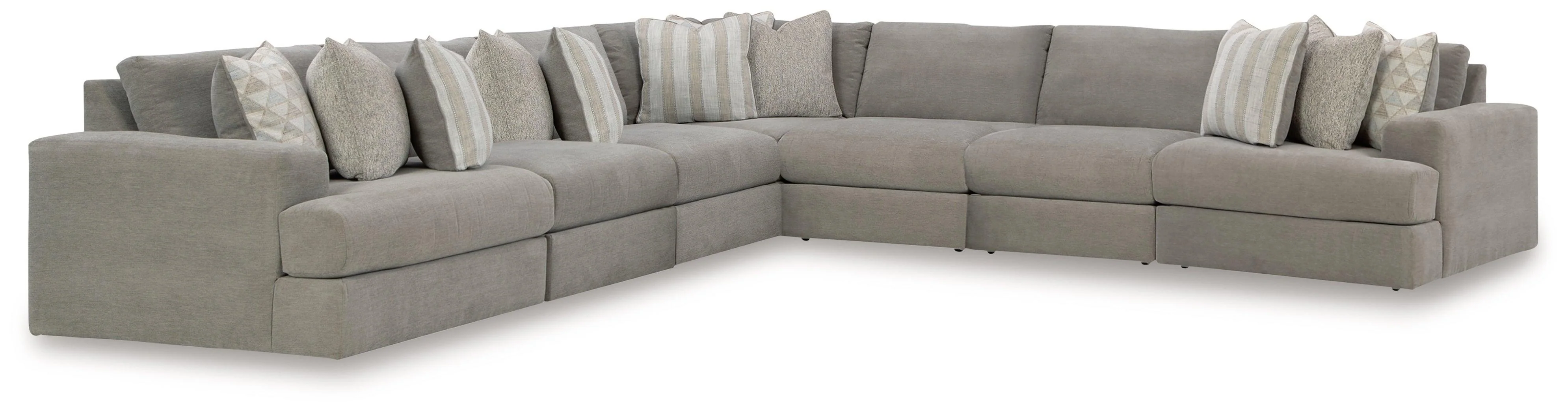 Avaliyah Ash Chenille 7-Piece Sectional - Image 2