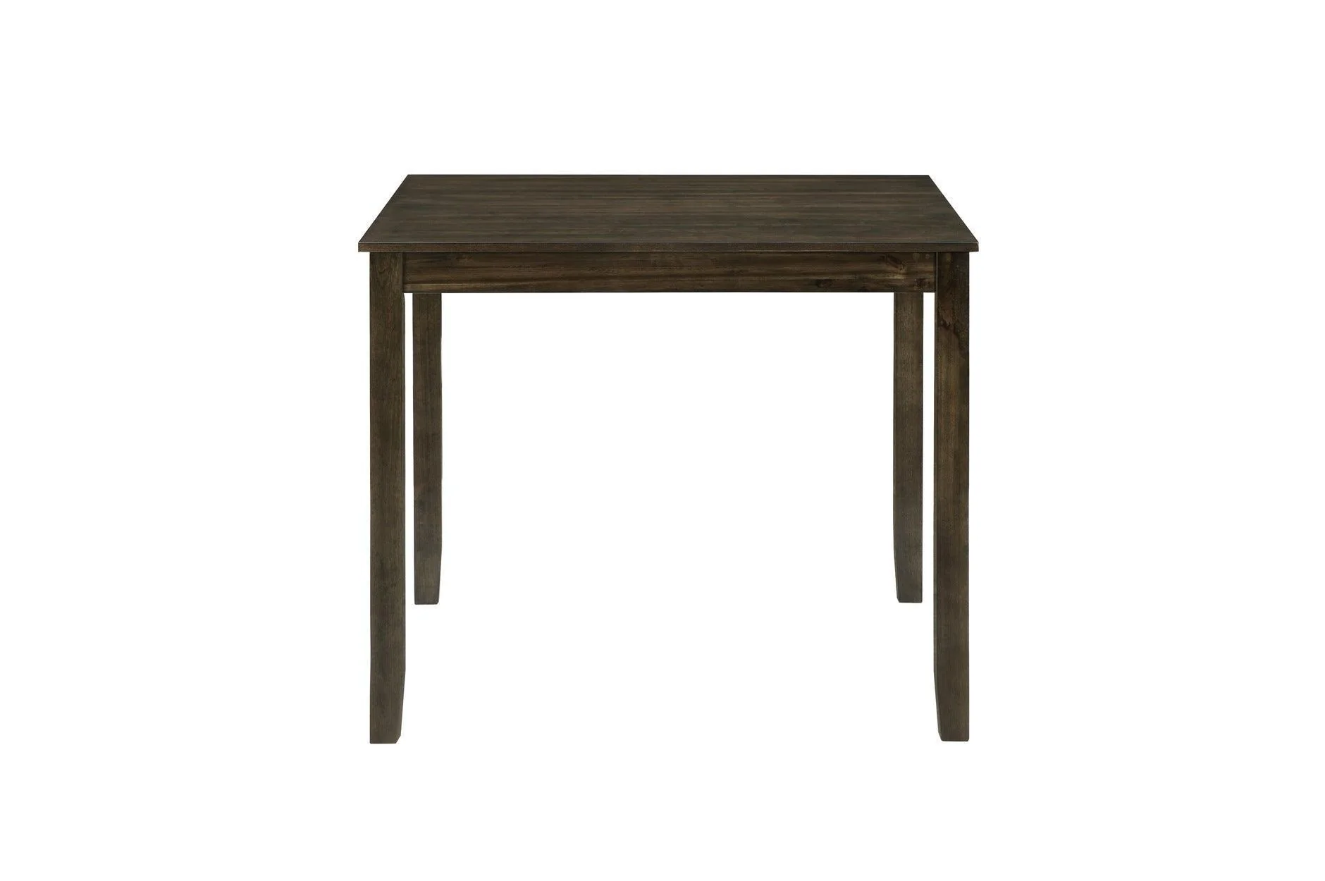 Faust Charcoal Brown Faux Leather Square Dining Room Set - Image 2
