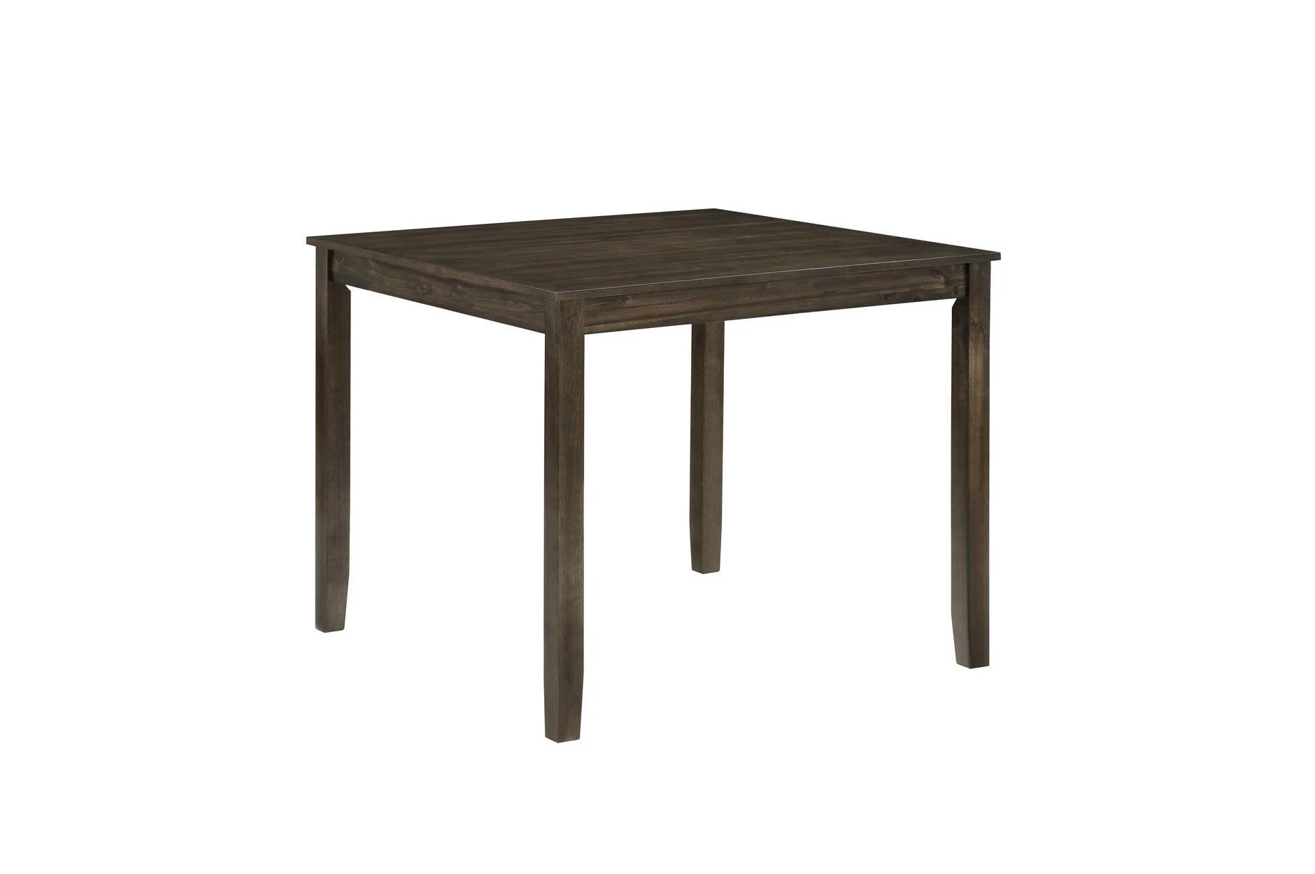 Hazel Charcoal Brown Faux Leather Square Dining Room Set - Image 3