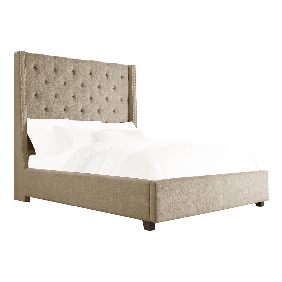 Fairborn Brown Upholstered Storage Platform Queen Bed - Image 2