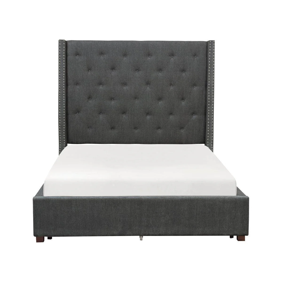 Fairborn Gray Upholstered Storage Platform King Bed - Image 2