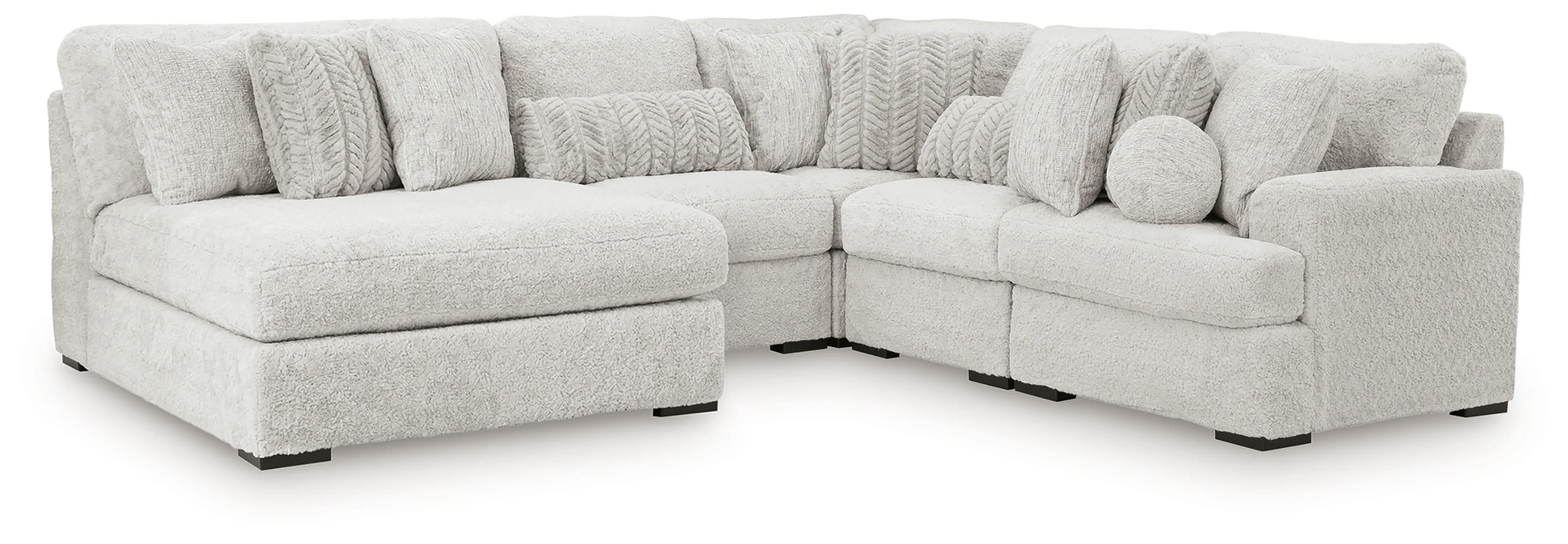 Cuddle Plush Arctic 5-Piece Sectional with Chaise - Image 2