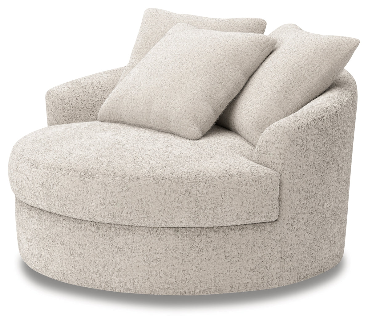 Cuddle Plush Arctic Chenille,Velvet Oversized Swivel Accent Chair - Image 2