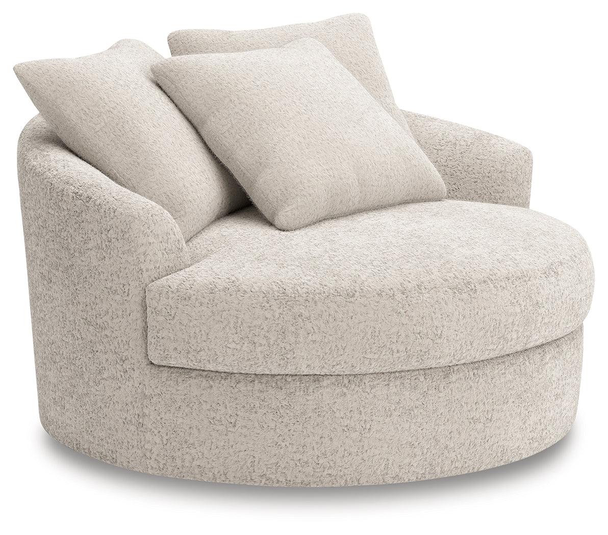 Cuddle Plush Arctic Chenille,Velvet Oversized Swivel Accent Chair - Image 1