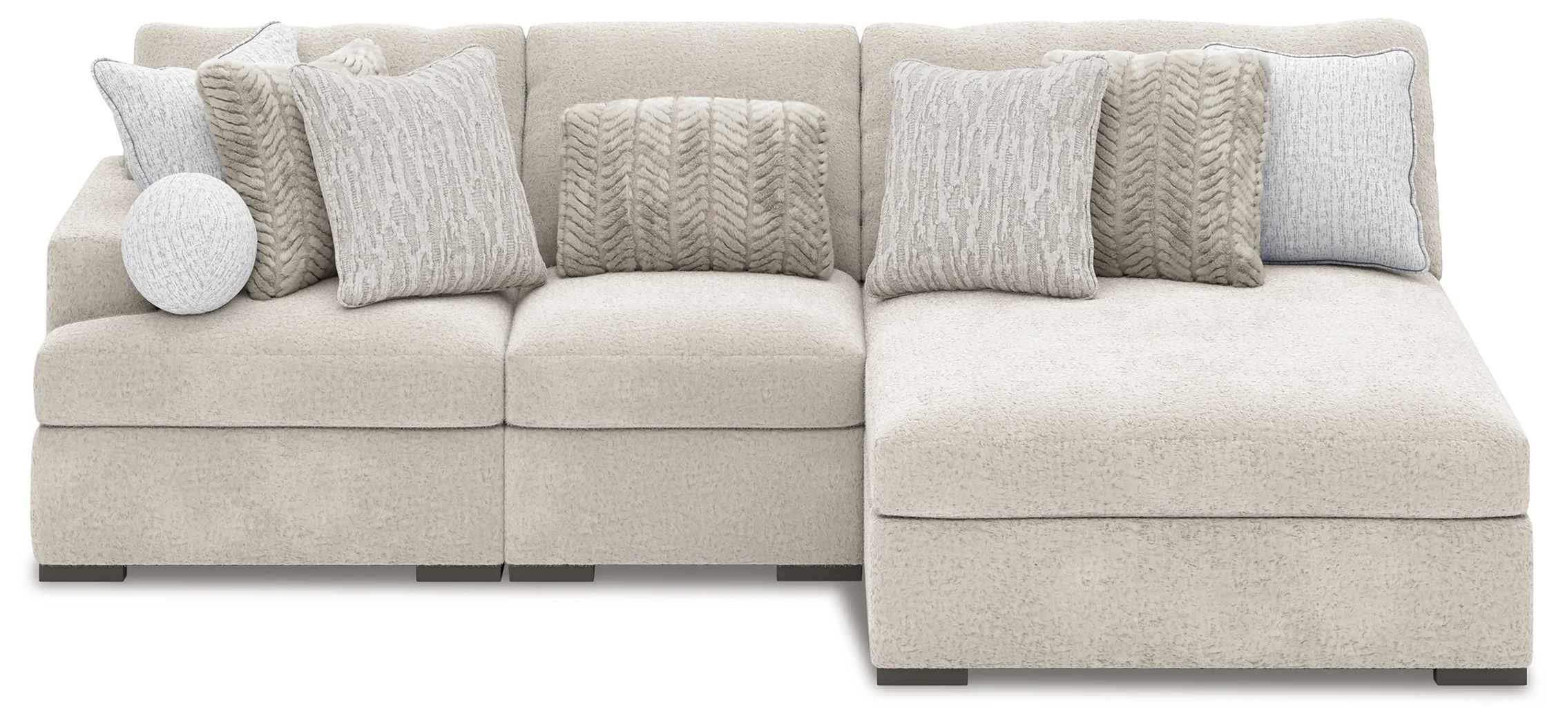 Cuddle Plush Arctic 3-Piece Sectional with Chaise - Image 2