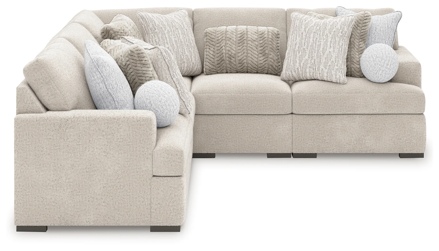 Cuddle Plush Arctic 5-Piece Sectional - Image 2