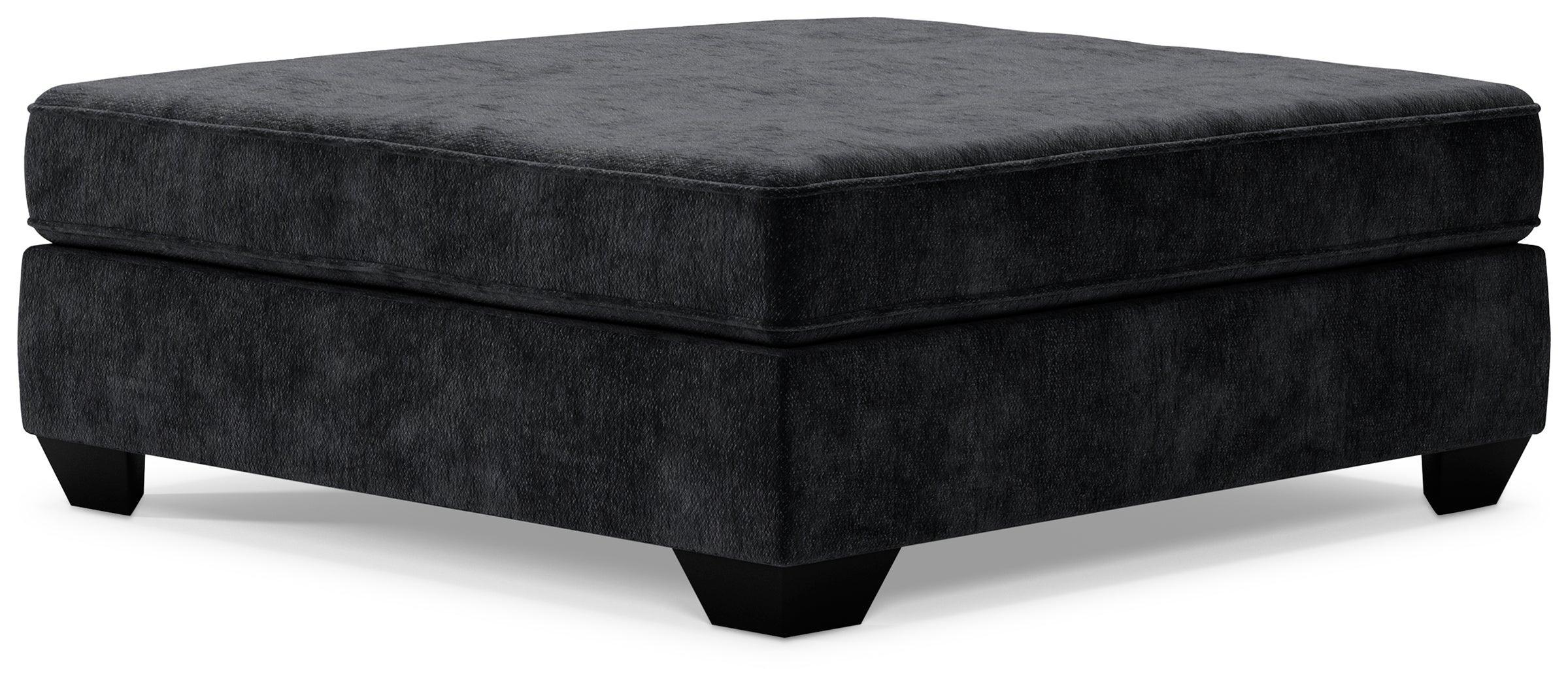 Lavernett Charcoal Chenille,microfiber Oversized Accent Ottoman - Image 2