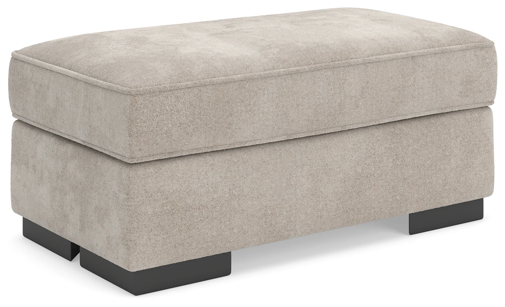 High Profile Taupe Chenille Ottoman - Image 2