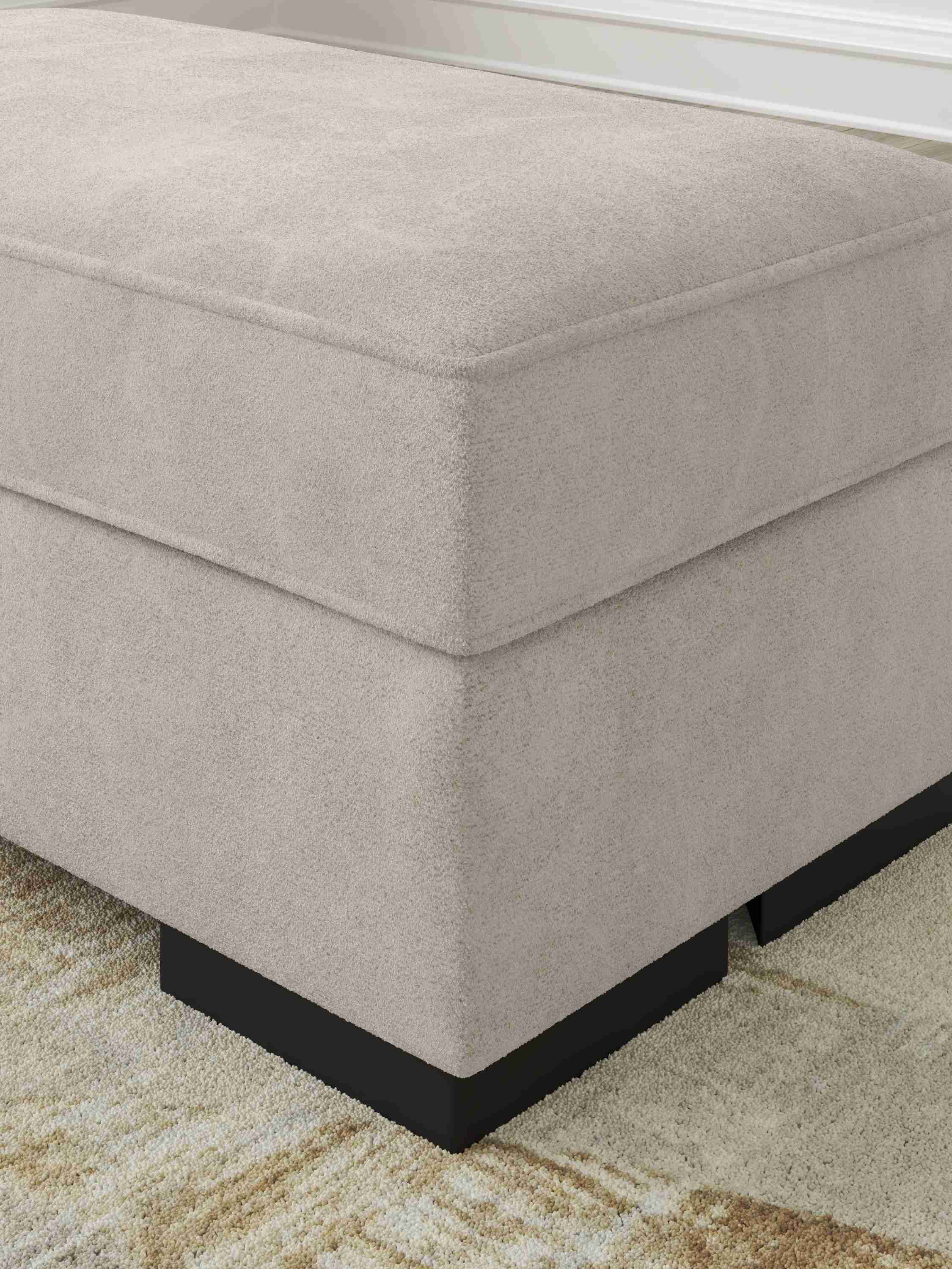 High Taupe Profile Chair and Ottoman - Image 3