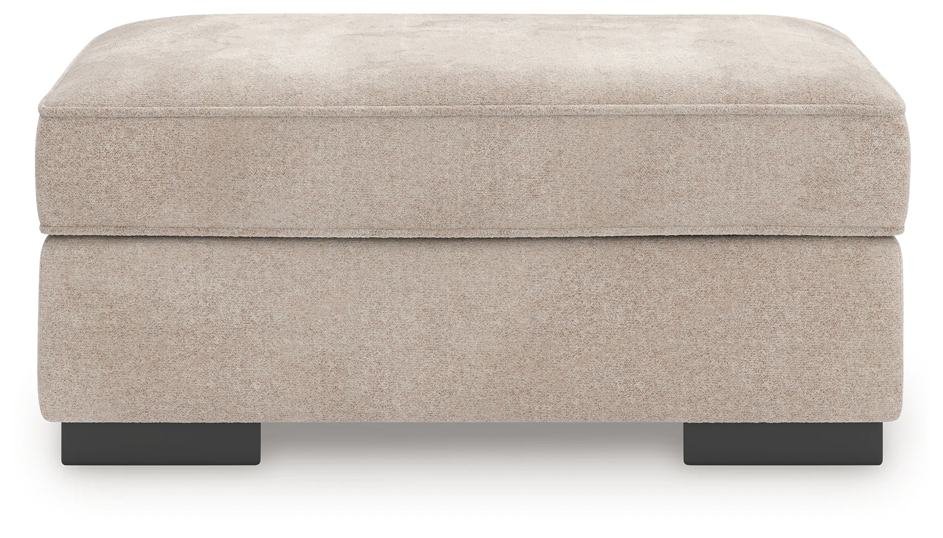 High Profile Taupe Chenille Ottoman - Image 3