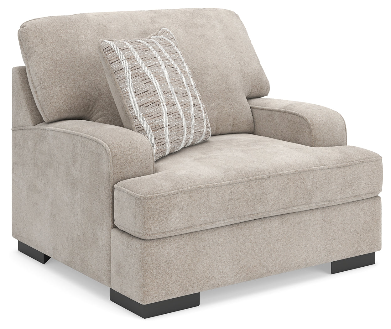High Profile Taupe Chenille Oversized Chair - Image 2