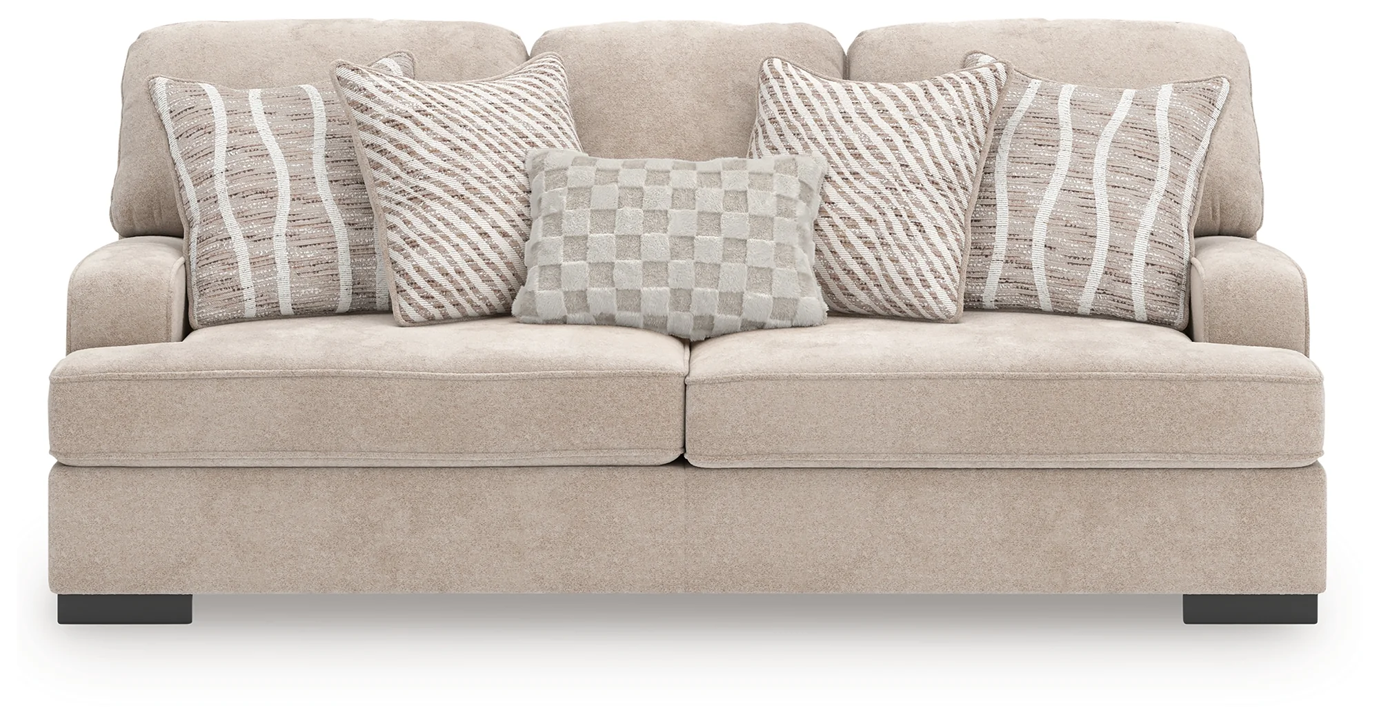 High Profile Taupe Chenille Sofa - Image 3