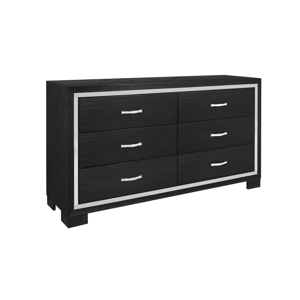 Bellante Black Bookcase Storage LED Bedroom Set - Image 2