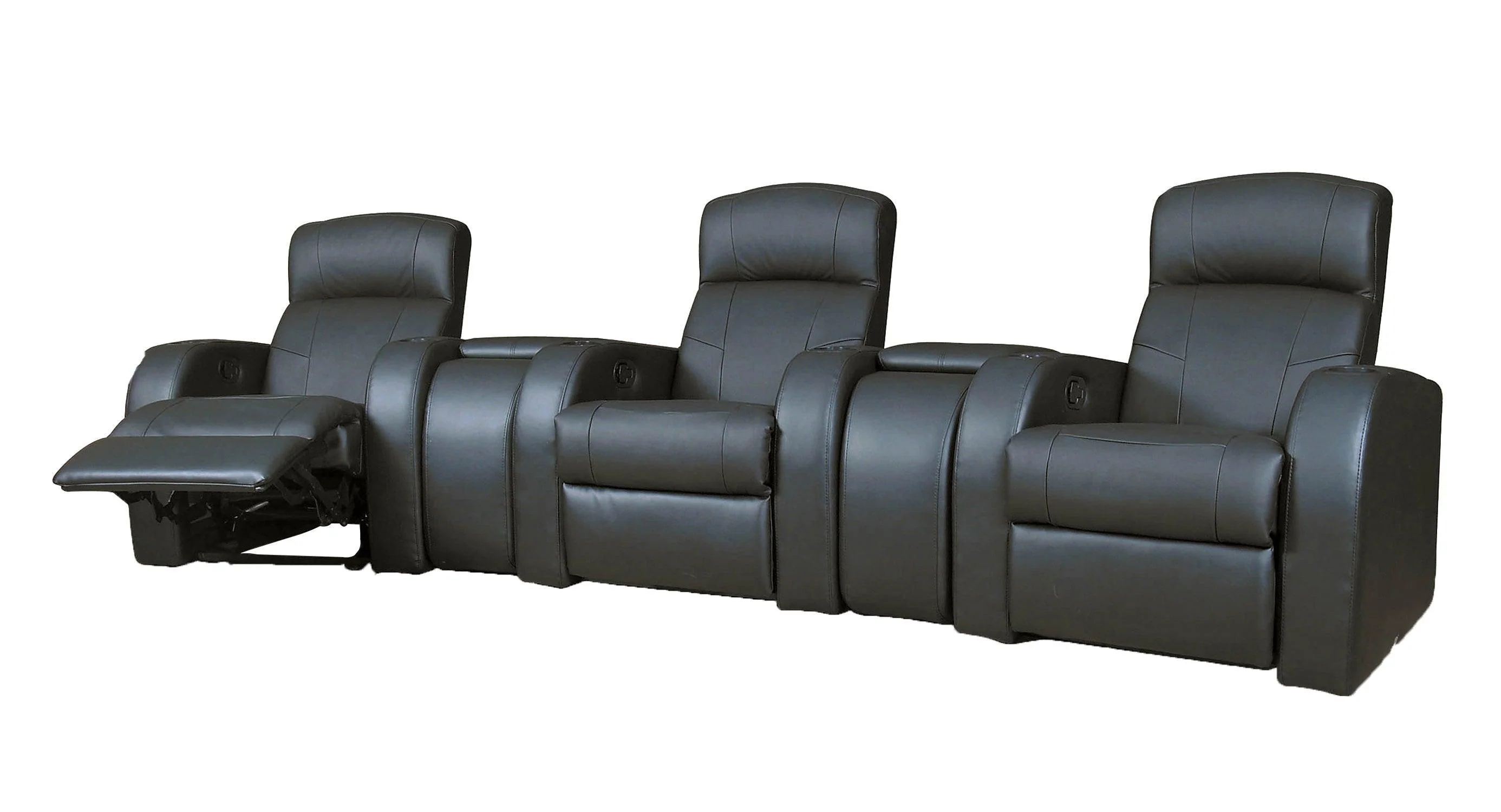 Cyrus Home Theater Upholstered Recliner Black - Image 3
