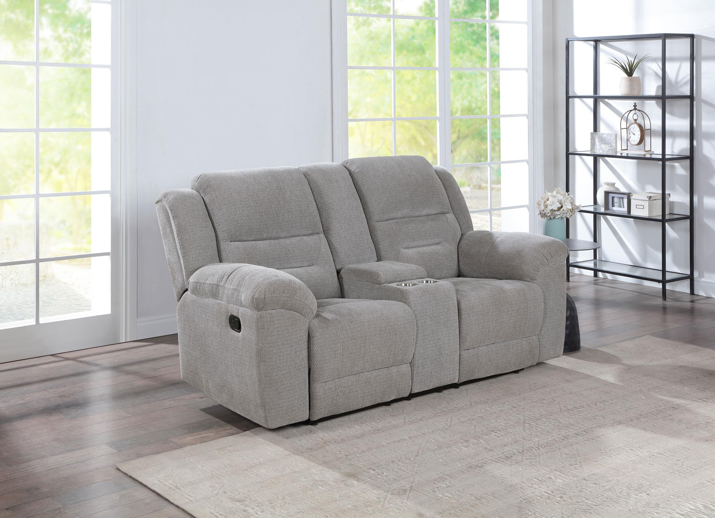 Grimm Gray Reclining Loveseat - Image 2