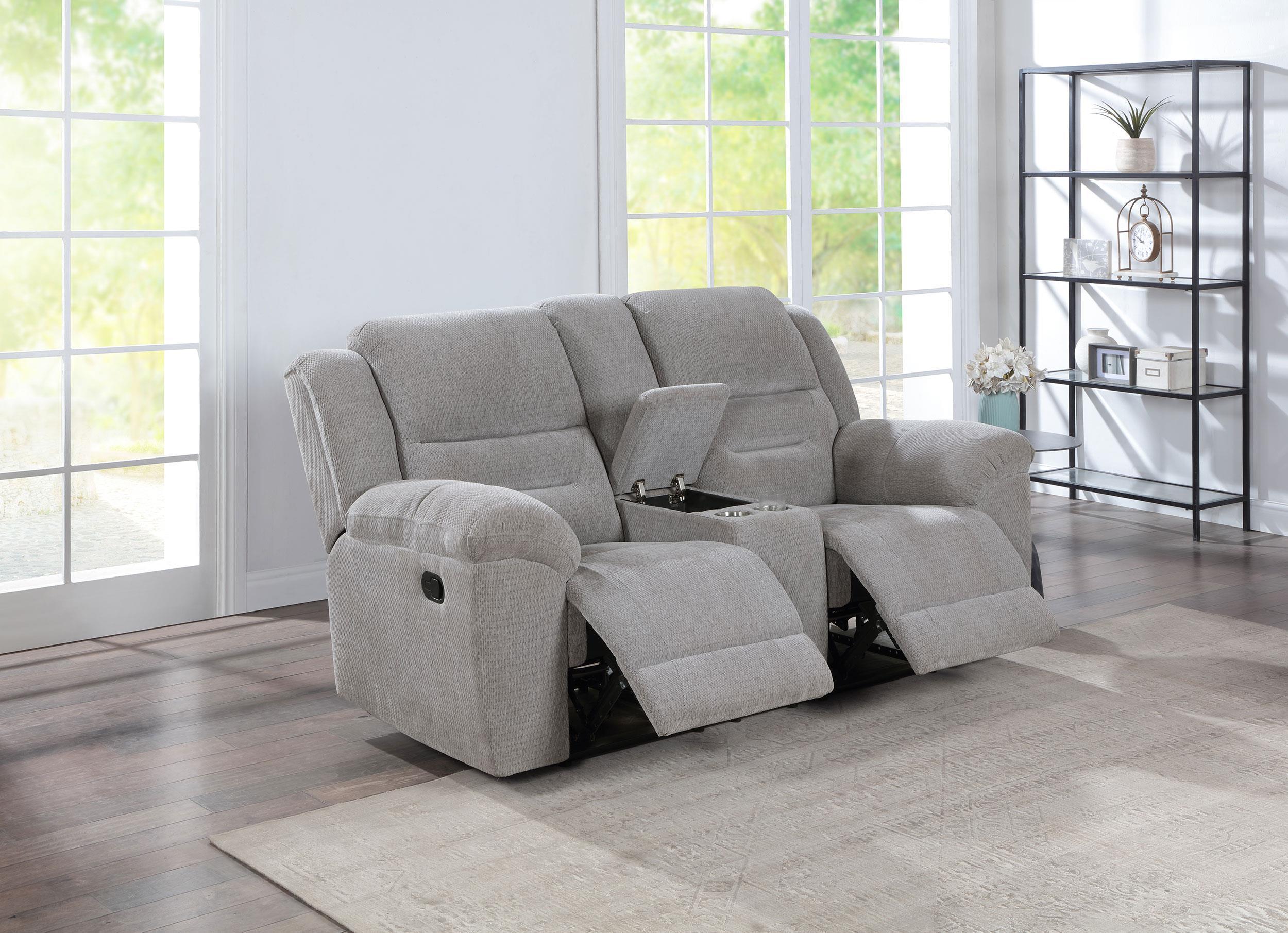 Grimm Gray Reclining Loveseat - Image 3