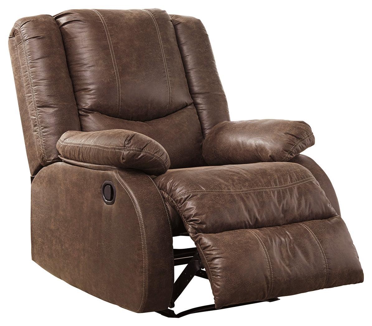 Bladewood Coffee Faux Leather Recliner - Image 3