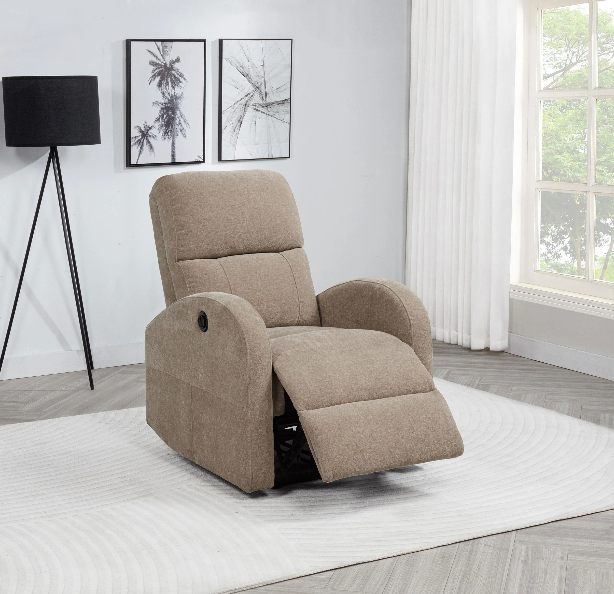 Grant Fabric Upholstered Power Recliner Chair Camel - Image 3