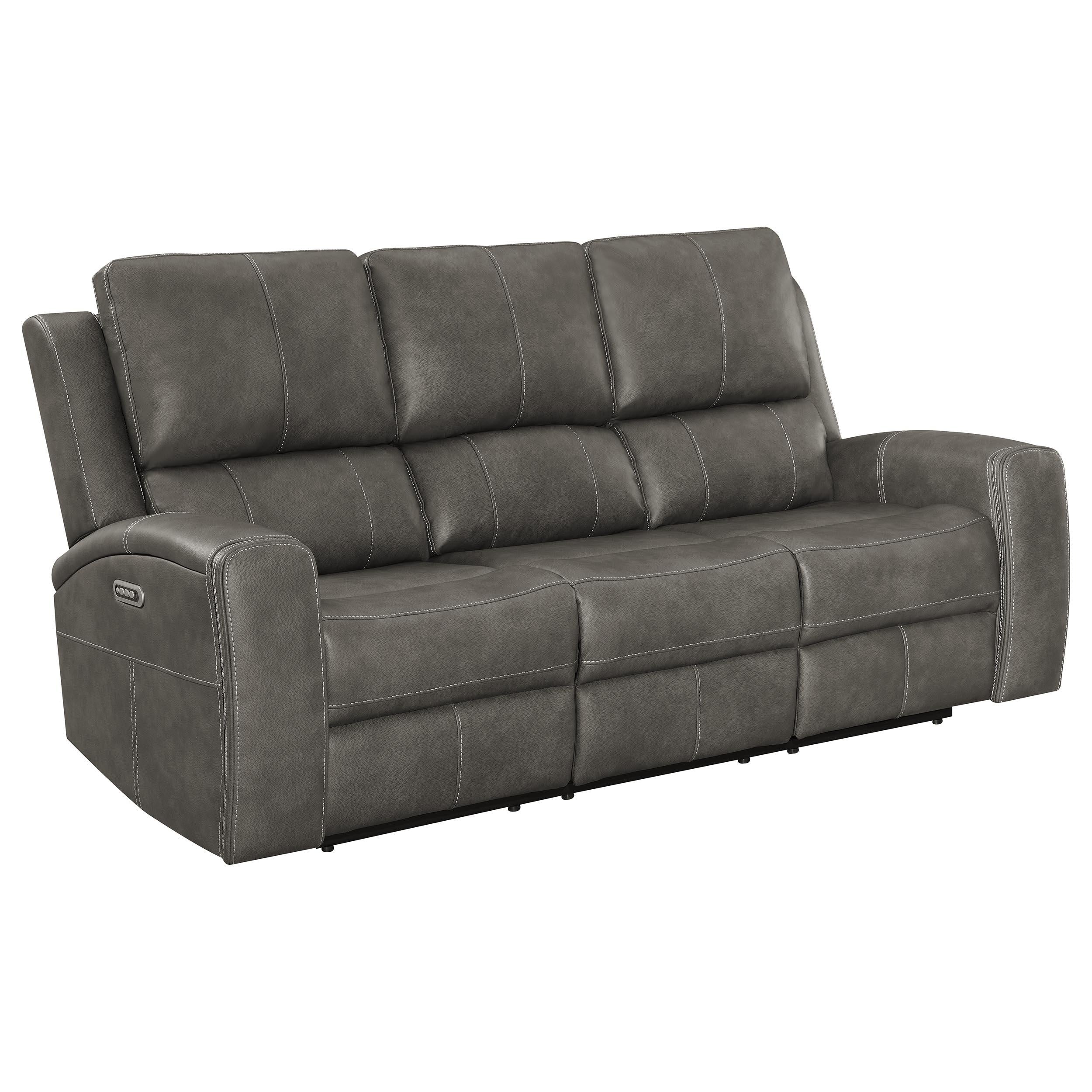 Brickston 3-piece Triple Power Reclining Sofa Set Charcoal - Image 2