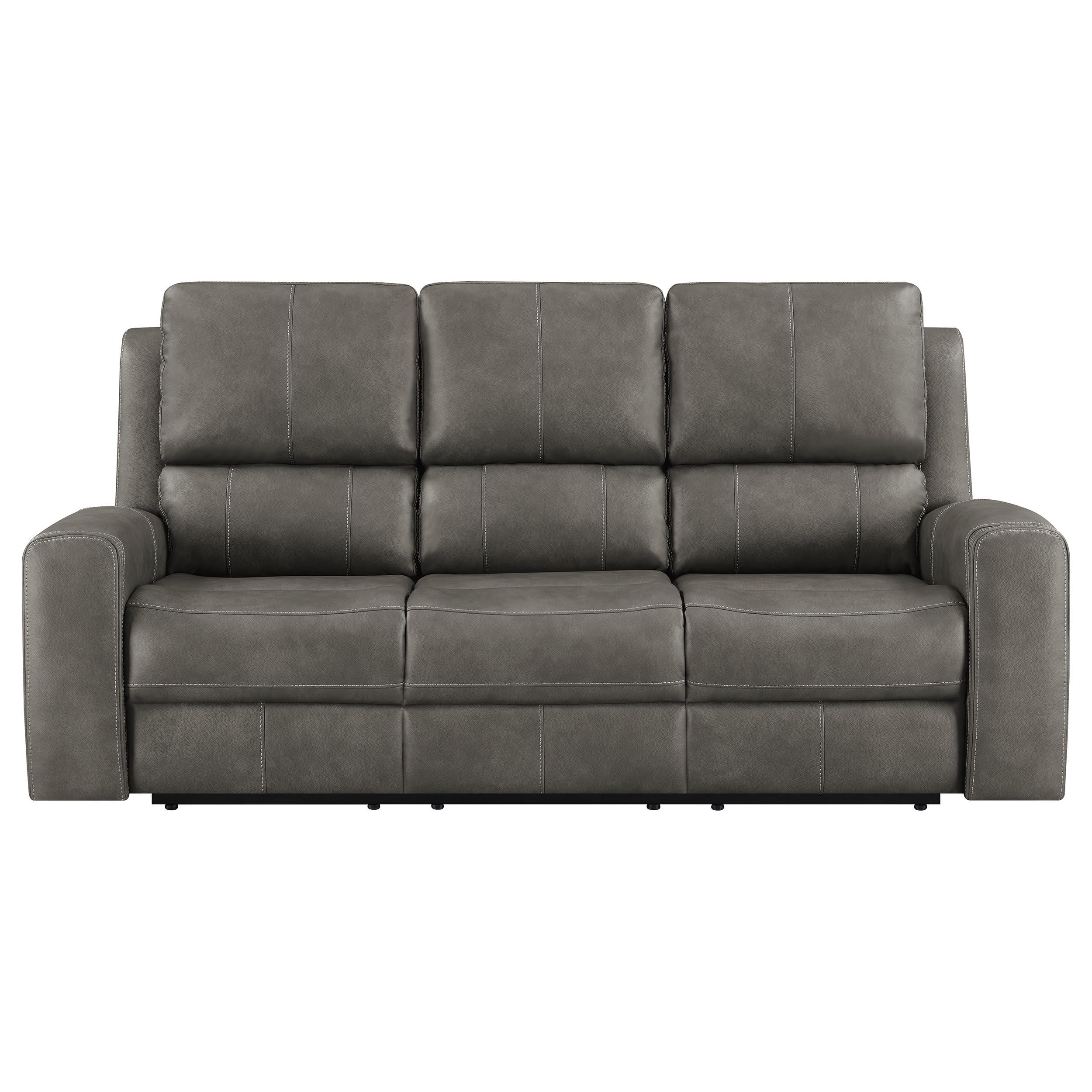 Brickston Triple Power Reclining Sofa Charcoal - Image 3