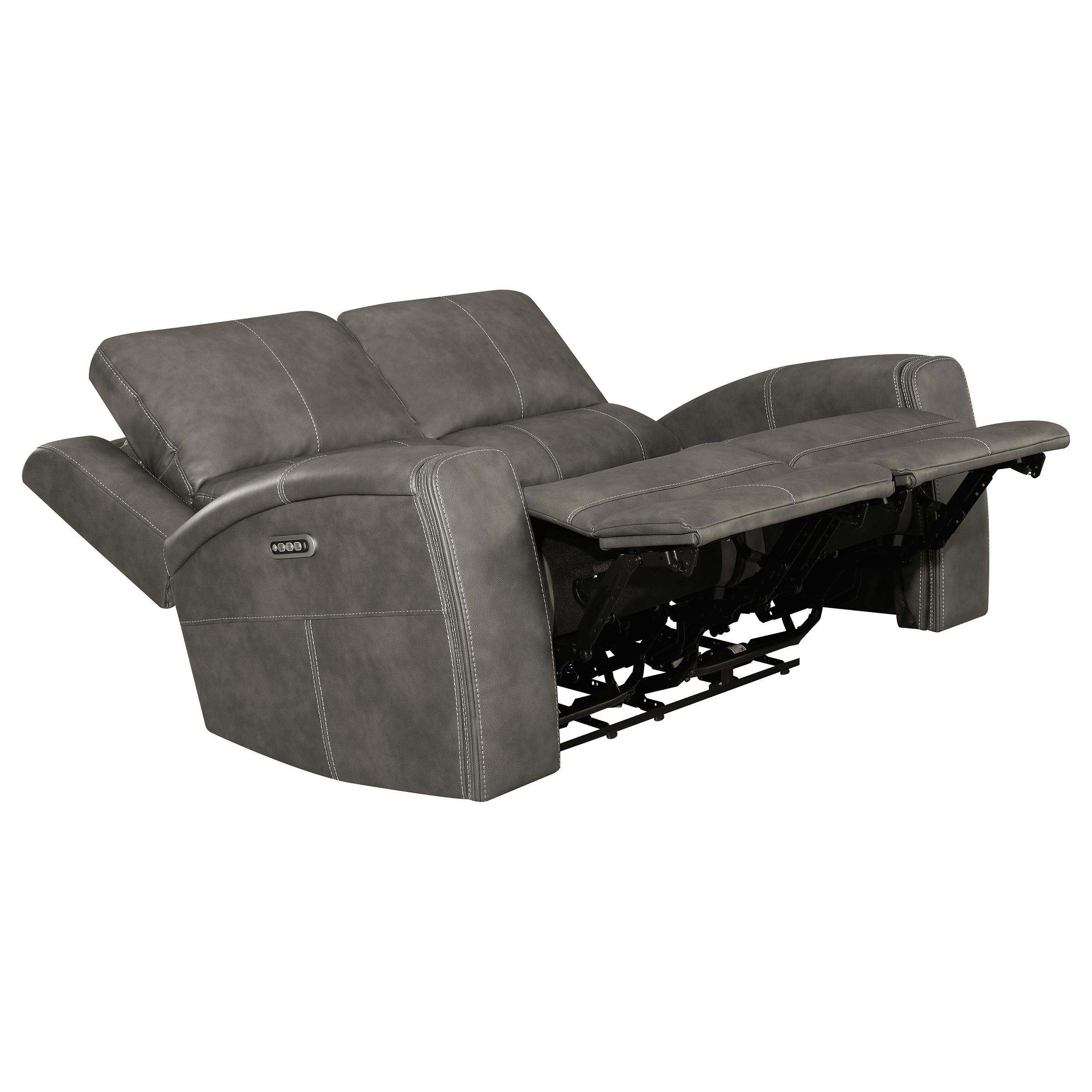 Brickston Triple Power Reclining Loveseat Charcoal - Image 2