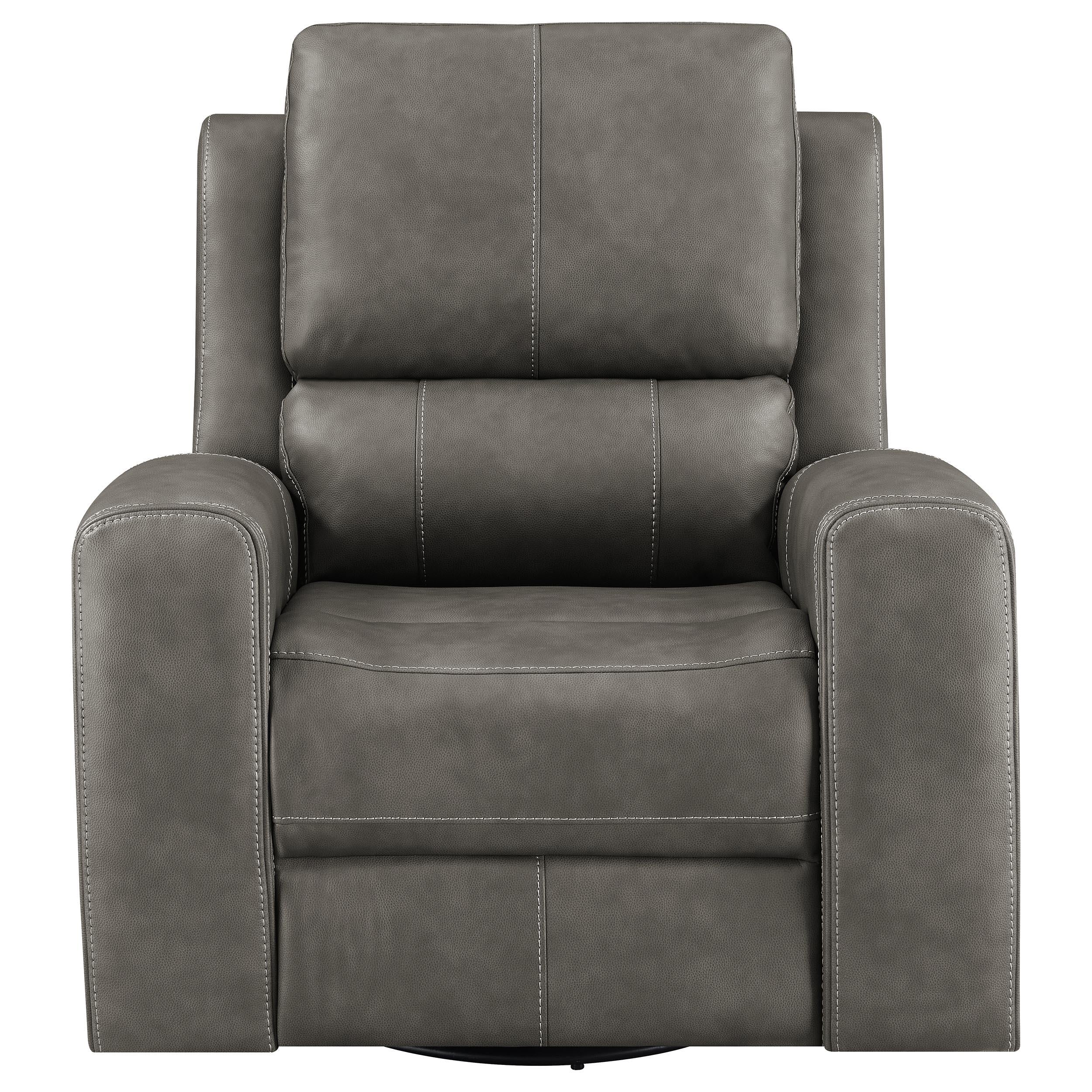 Brickston Triple Power Swivel Glider Recliner Charcoal - Image 3
