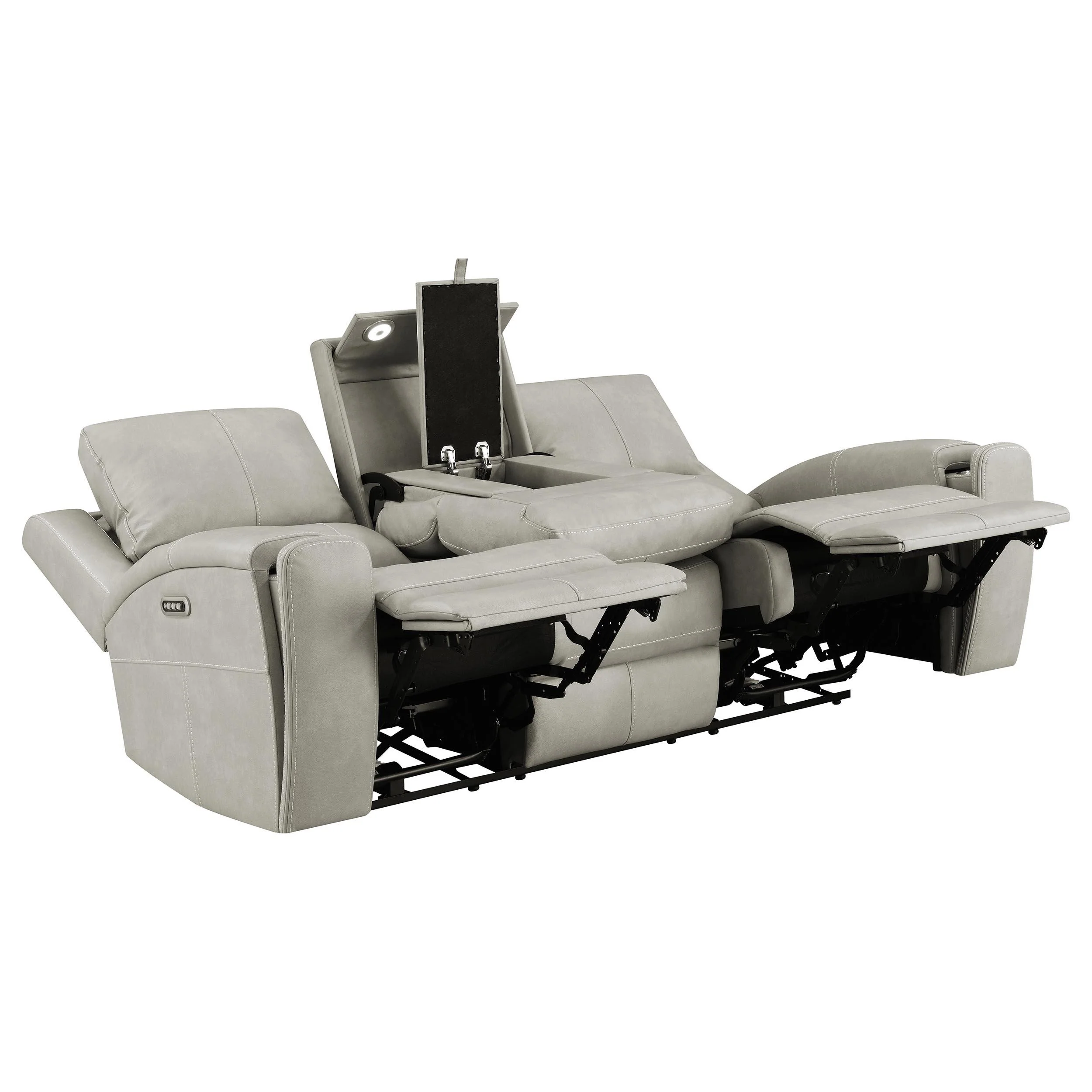 Brickston 3-piece Triple Power Reclining Sofa Set Grey - Image 3