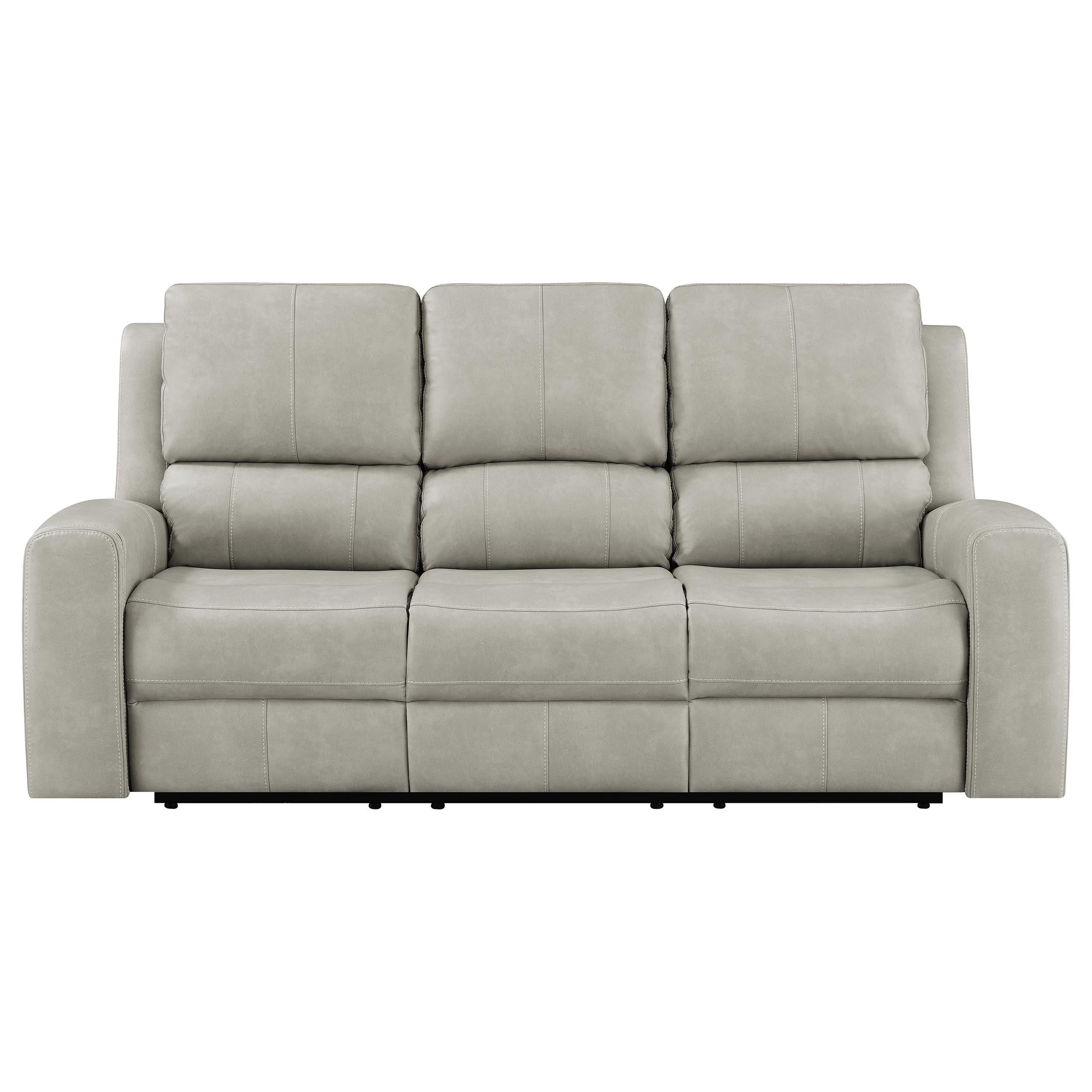Brickston Triple Power Reclining Sofa Grey - Image 3