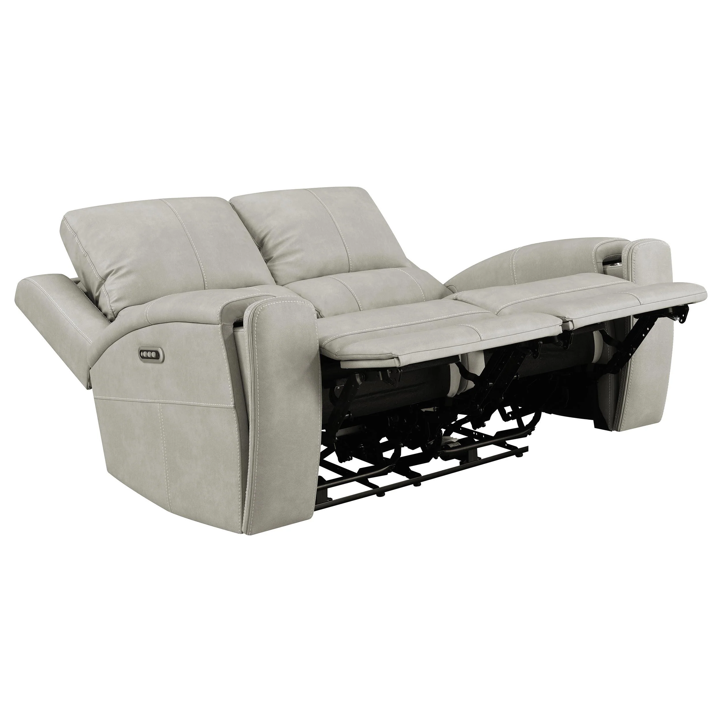 Brickston Triple Power Reclining Loveseat Grey - Image 2