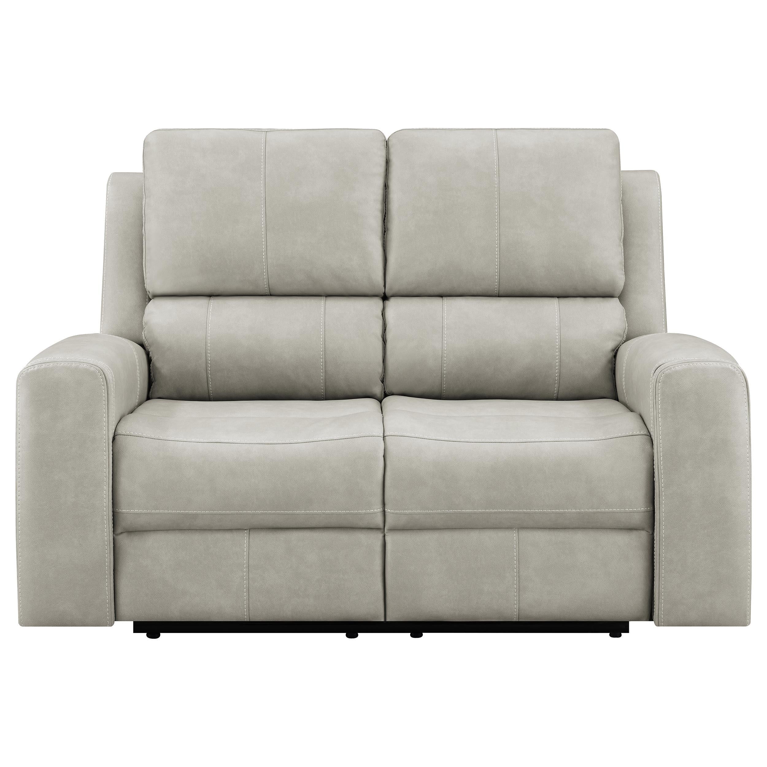 Brickston Triple Power Reclining Loveseat Grey - Image 3