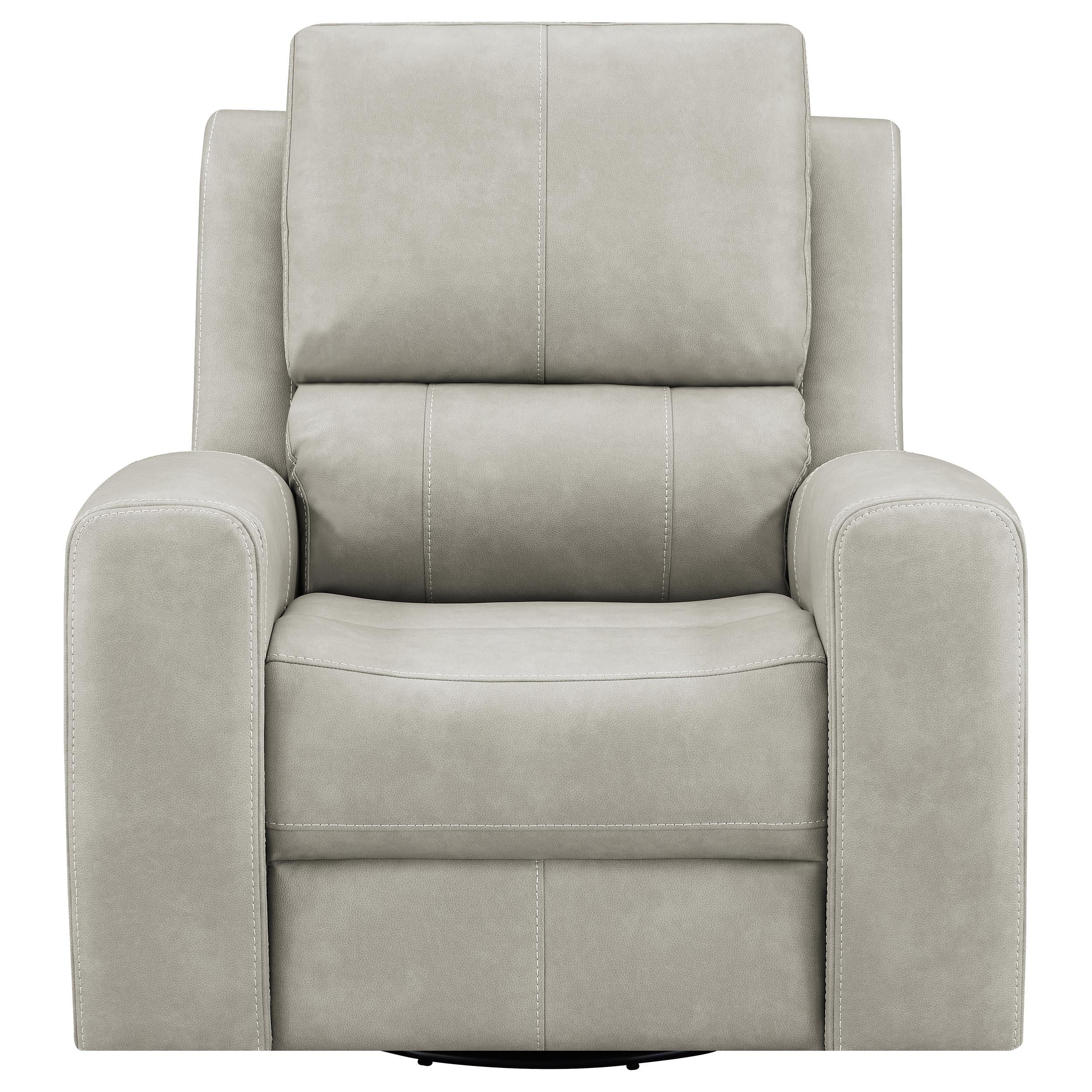 Brickston Triple Power Swivel Glider Recliner Grey - Image 3